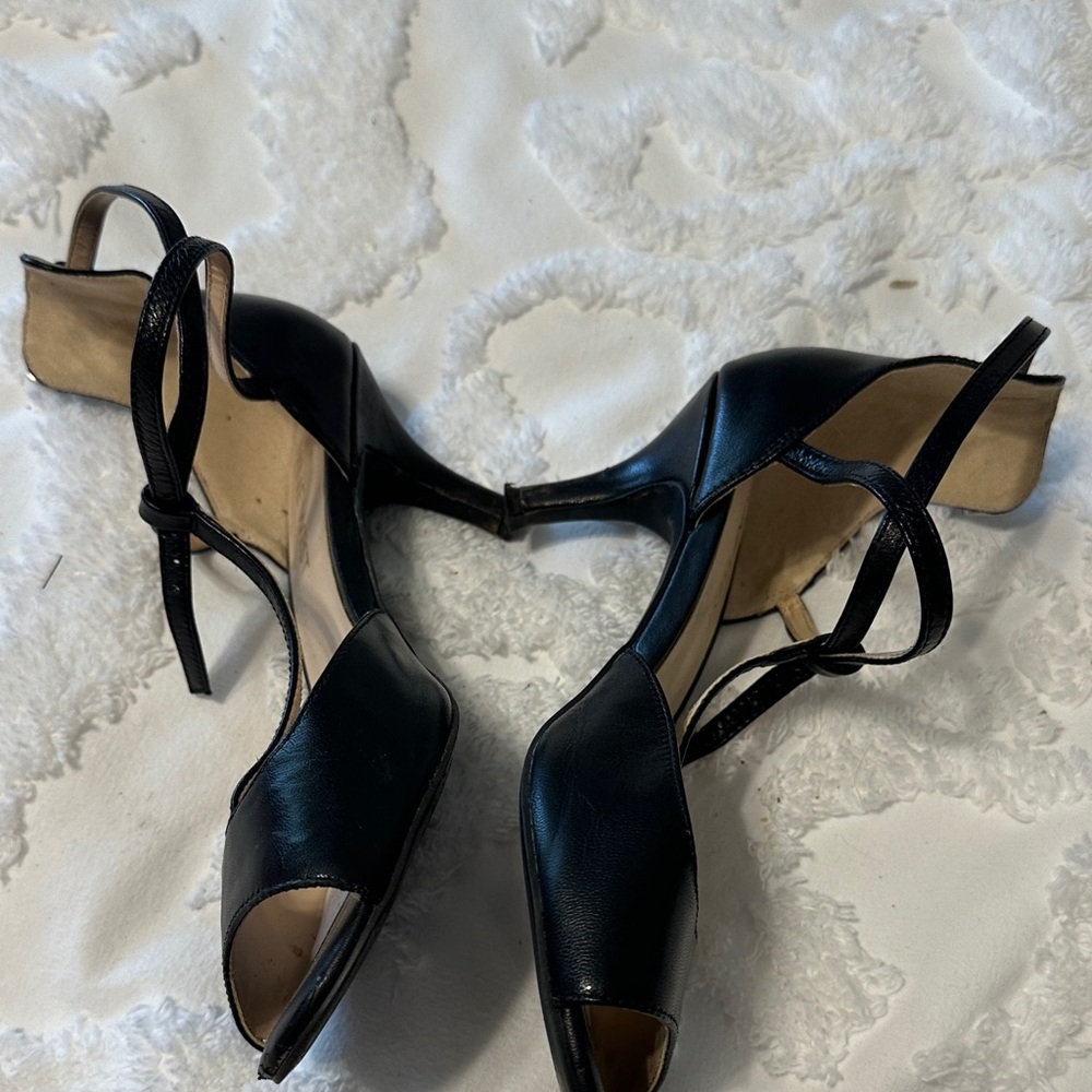 Nine West Black Strappy Heels - Picture 2 of 4